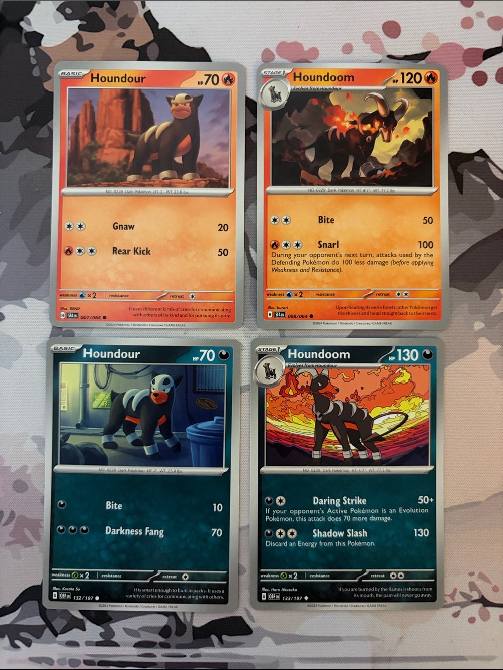 Houndour & Houndoom Evolution Lot | 4 Pokémon Cards | ✨5/$25✨